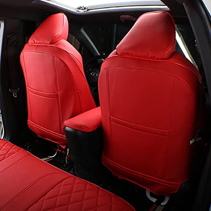 Car Accord LX Seat Covers 2023 (Red / 2023-2026 LX,Solid No Split Rear Backrest)