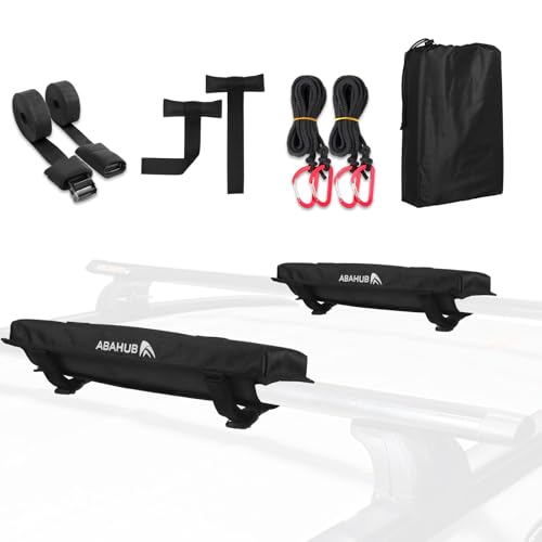 Soft Roof Rack Pads System for Surfboard (17 inch (Use with Cross Bar))