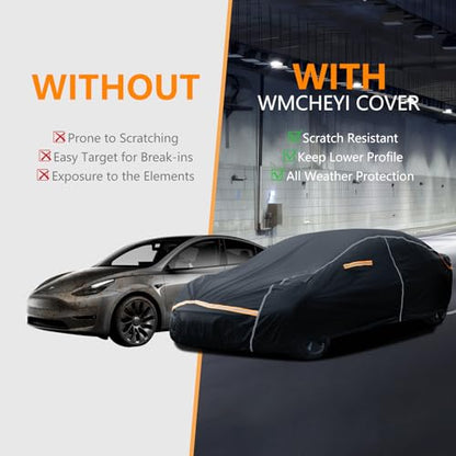 Car Cover Waterproof All Weather for Tesla Model 3 (Black / Tesla-Model 3)