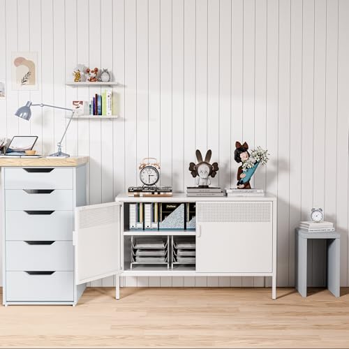 2 Door Storage Sideboard (White / 25''H)