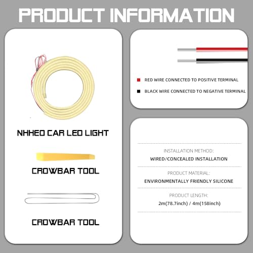 Car LED Strip Light For Trunk (Amber / Standard-79 In.)