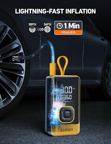 L7 Air Tire Inflator Portable Air Compressor (Yellow)