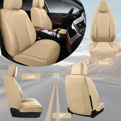 Car Seat Covers Full Set (2 Pack / Beige)