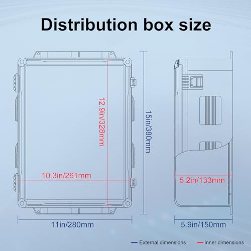 Outdoor Electrical Junction Box (15"H x 11"L x 6"W & Standard)