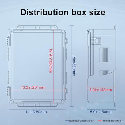 Outdoor Electrical Junction Box (15"H x 11"L x 6"W & Standard)
