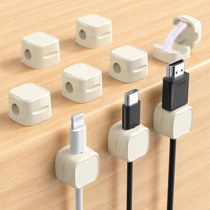 Magnetic Cable Clips (9-Pack Beige)