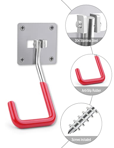 Garage Hooks 2 Pack Adjustable Hooks for Wall Storage (2 Packs)