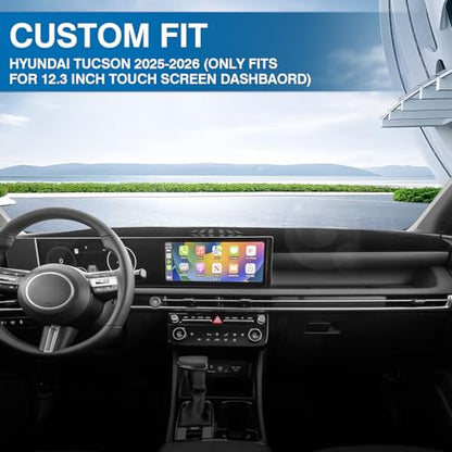 Black Dash Cover Compatible with Hyundai Tucson 2025 2026 (Tucson 25-26(Black))