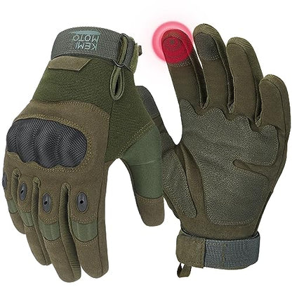 Tactical Gloves for Men (Green, Microfiber Protection / X-Large)