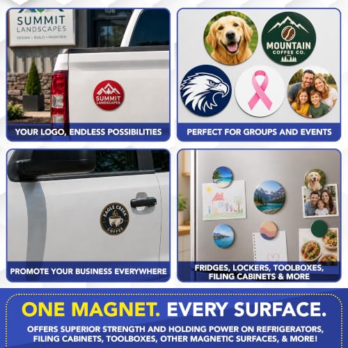 Customizable Round Magnet 6 Inch 5 Pack (5 Pack)