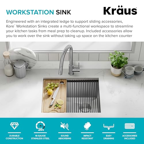 Stainless Steel 23 in Undermount Kitchen Sink KWU111 (Stainless Steel / 23 inch / Sink)