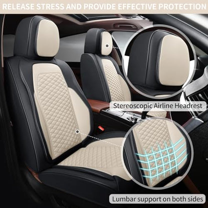 Car Seat Covers Full Set (5 PIECE / White)