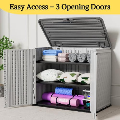 4x2.5 FT Outdoor Storage Shed (White-26 cu ft)
