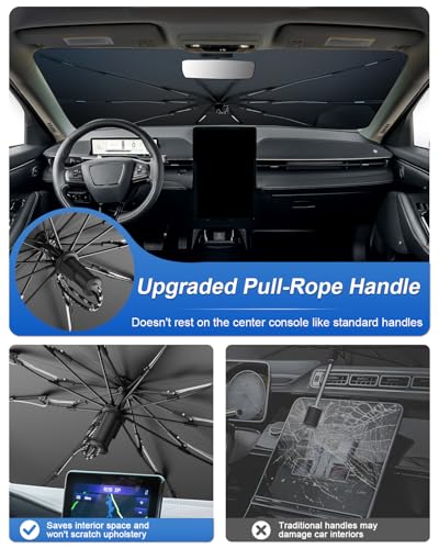 for 2026 Ford Mustang Mach E Car Windshield Sun Shade Umbrella (2021-2026 Mustang Mach-E)