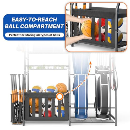 Heavy Duty Garage Sports Equipment Organizer (Garage Sports Equipment Organizer)