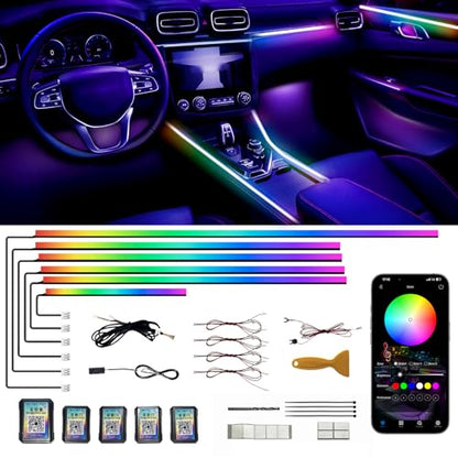 Acrylic Interior Car LED Strip Lights (6in1-90CM)