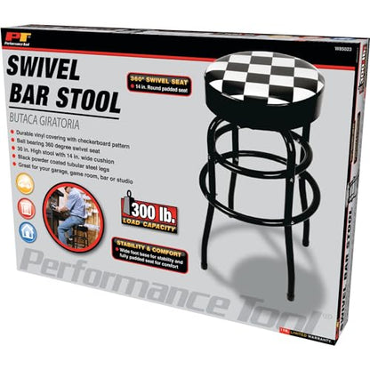 W85023 28.5 in. Checkerboard Swivel Bar Stool (Checkerboard Swivel Bar Stool)