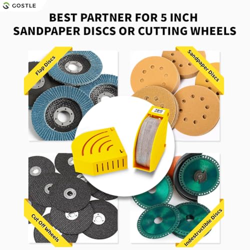 5 Inch Professional Sanding Discs Storage Bins (8 bins / Yellow)