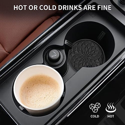 Car Coasters for Cup Holders [4 Pack] (4 Pack-black)