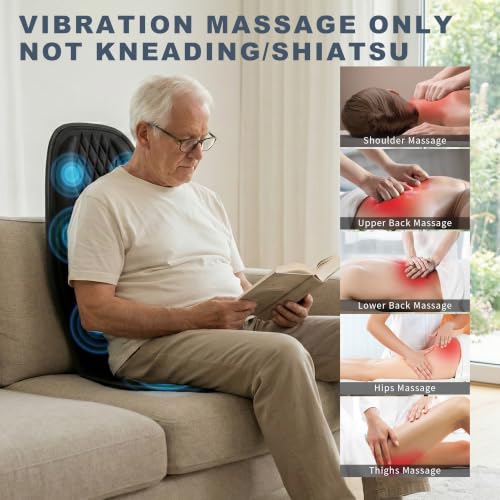 Vibration Massage Seat Cushion with Heat (Black)