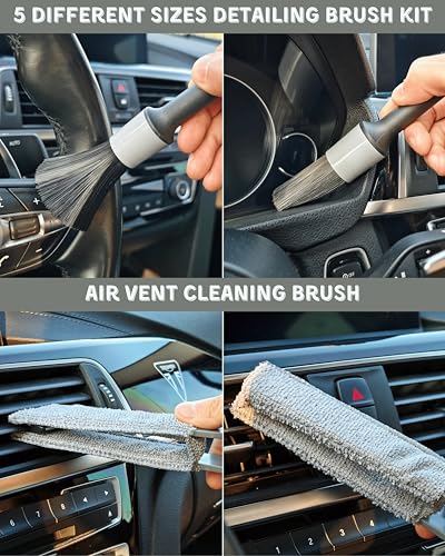 18Pcs Professional Car Interior Detailing Kit All (18 Packs)