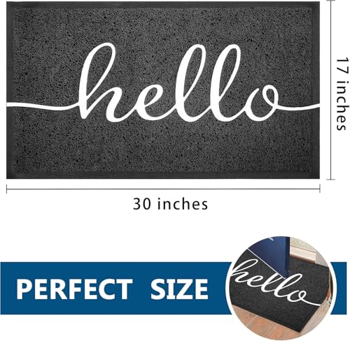 Door Mat Outside Inside Hello Doormat (2'6" x 1'6" / Hello)