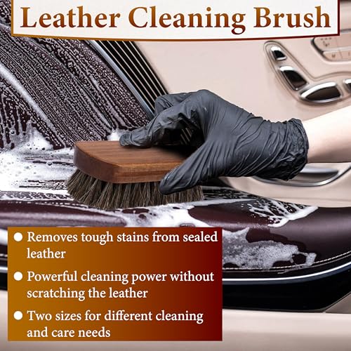 2 PCS Leather Brush Car Detailing (2 Pcs)