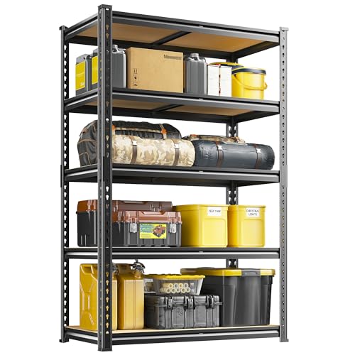 5 Tier Storage Shelves Adjustable Shelving Units for Garage Home (15.7"D × 31.5"W × 63"H)