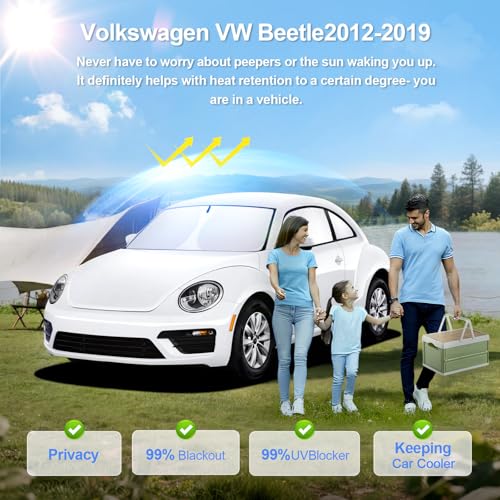 6pcs Car Window Shades for Volkswagen VW Beetle 2012 (for Volkswagen VW Beetle2012-2019)