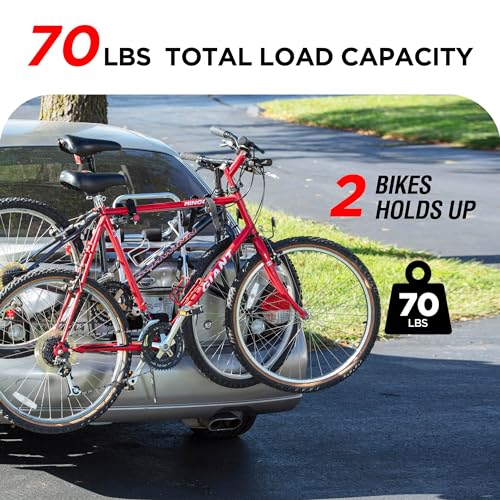 Aluminum 2 Bike Rack (2-Bike Rack+70LBS+Aluminum (Trunk Mount))