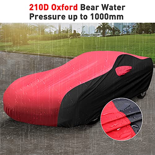 Waterproof Car Cover Custom for Chevy Corvette 1996 (Red Black / Corvette C5)