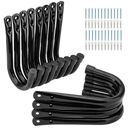 Garage Storage Hooks 3.5Inch Heavy Duty Wall Mounted Garage Utility Hooks 12 Pack Hangers Great for Tools Bikes Ladders Chairs (Single J Hook)
