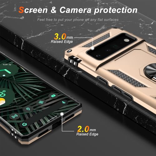 for Google Pixel 6 Pro Case with Screen Protector (Yellow / Google Pixel 6 Pro)