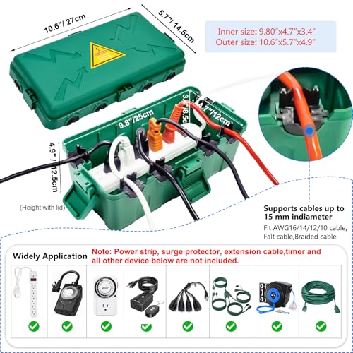 Medium Outdoor Electrical Box (Medium / Green)