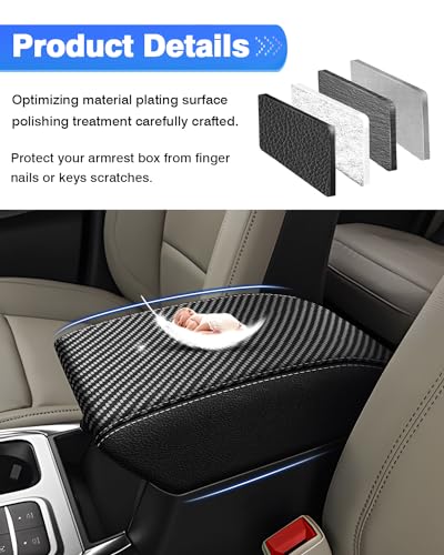 Center Console Cover for Ford Explorer 2020 (8)20-26|Explorer|Carbon Pattern,Regular)