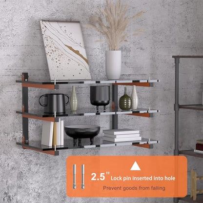 Lumber Rack Wall Mount (Orange / A– 6 Pack, 9-Tier)