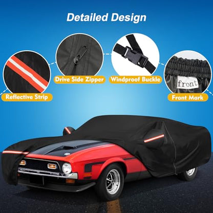 QUNSUNUS Waterproof Car Cover for Ford Mustang 1969 (for Mustang 1969-1973)