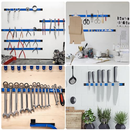 6 Pieces 12" Magnetic Tool Holder Strip (Blue 6PC / 12")