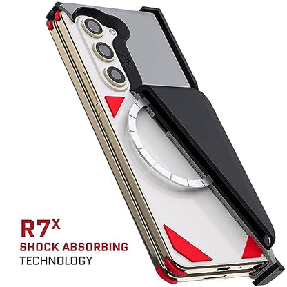 EXEC Galaxy Fold5 Wallet Case with Detachable Magnetic Credit Card Holder and Hinge Protection Supports Wireless Charging Phone Cover Designed for 2023 Samsung Galaxy Z Fold 5 (Galaxy Z Fold 5 / Gray)