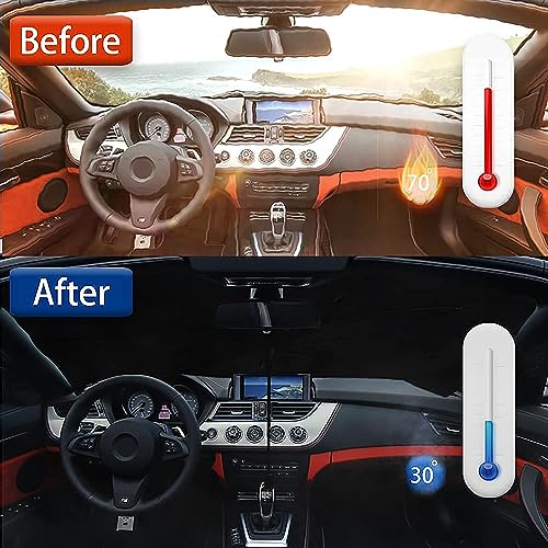 Foldable Car Windshield Sun Shade Umbrella Fit Sedan SUV Pickup Truck Most Vehicles Car Window Shades Front Windshield Sunshade