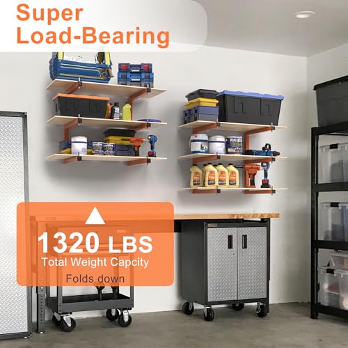 Lumber Rack Wall (Orange / All-in-One – 4 Pack, 6-Tier)