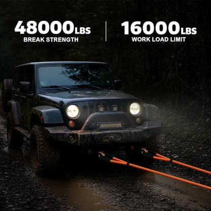 Kinetic Recovery Rope 1" x 20ft Tow Rope (1"x20' Rope)