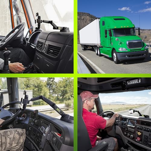 Cell Phone Mount for Truck Phone Holder for Truck Drivers (Black)