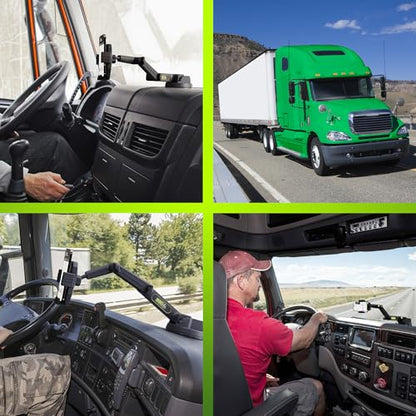 Cell Phone Mount for Truck Phone Holder for Truck Drivers (Black)