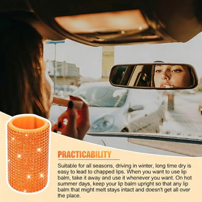 Upright Car Chapstick Holder (Orange)