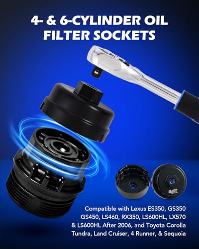 OMT Oil Filter Wrench Set (9 Sizes from 24 to 64.5mm)