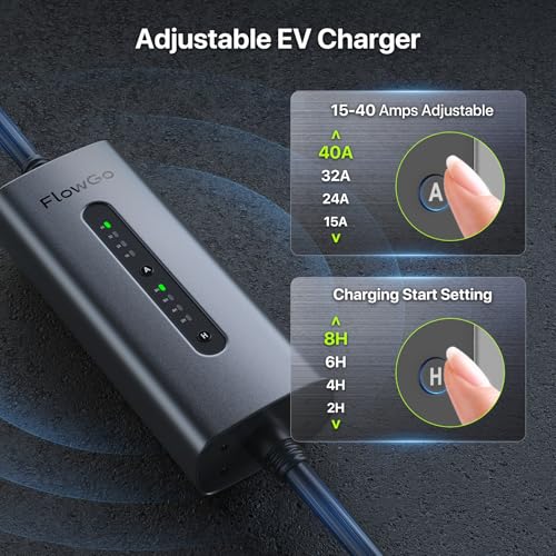 Level 2 EV Charger 40A J1772 Connector 9.6KW Electric Car Charger (14-50 plug j1772 connector)