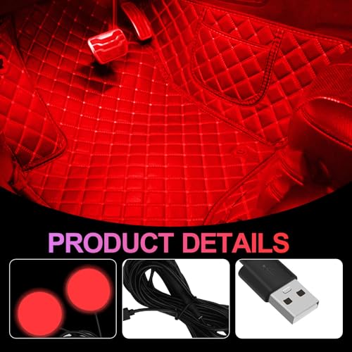Car Interior LED Lights (Red)