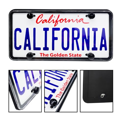 Black Silicone License Plate Frames 2 Pack (License Plate Frames with Covers)