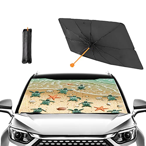 Ocean Sea Turtle Umbrella Sunshade for Car (One Size / Ocean Sea Turtle)